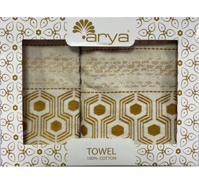 Набор Полотенец Arya Жаккард Бархат 50x90-70x140 Nanga