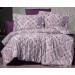 Постільна Білизна Arya Vogue Органик Жаккард 350TC 200x220 Paris Фіолетовий