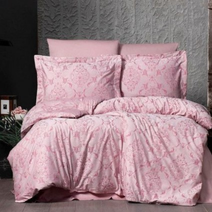 Постільна Білизна Arya Vogue Органик Жаккард 350TC 200x220 Paris Фуксія