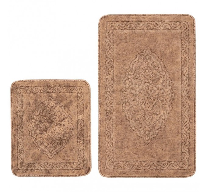 Килимок Arya 60x100 - 60x50 2 Пр. Damaks Світло-коричневий