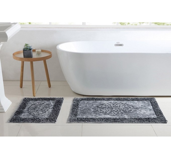 Килимок Arya 60x100 - 60x50 2 Пр. Tiffany  Антрацит - Сірий