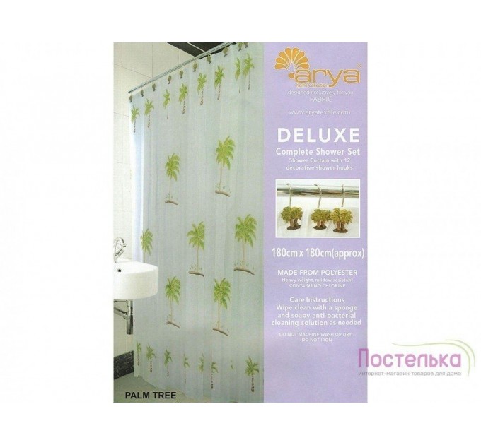 Штор для ванны Arya 180x180 Palm Tree