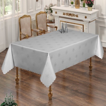 Скатерть Arya Жаккард с Люрексом 150x220 Snowshine
